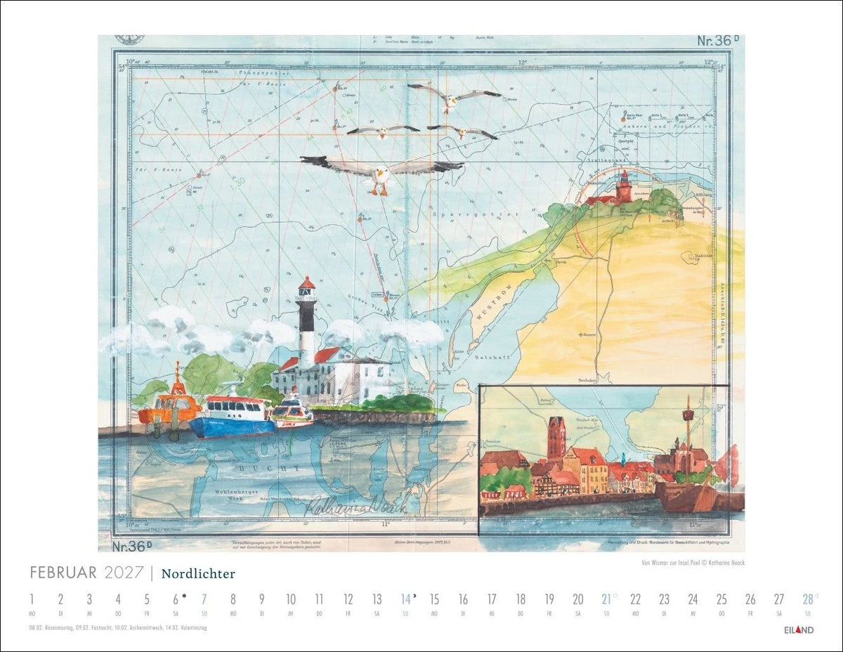 Nordlichter - See(h)karten Kalender 2027 – Ansicht