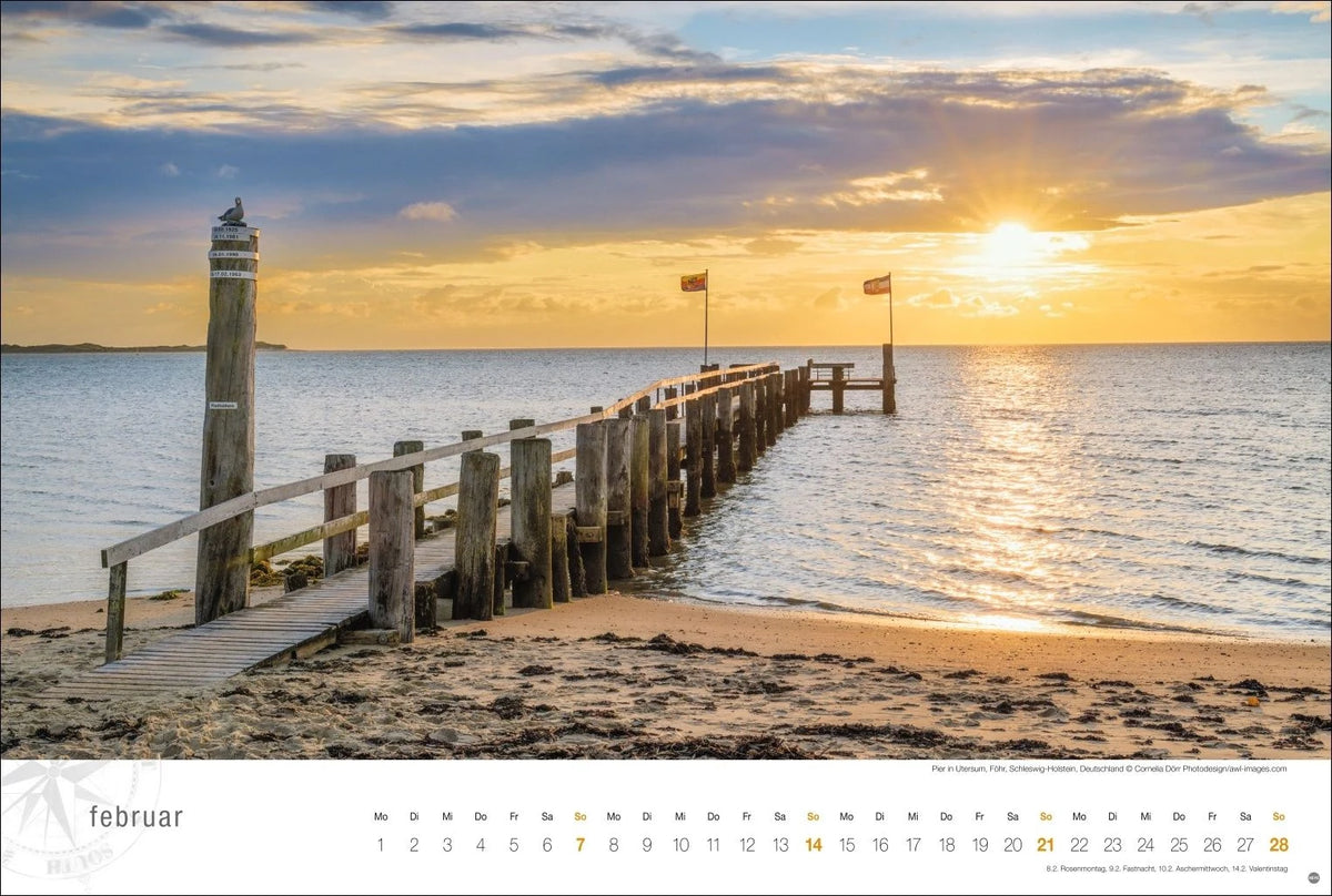 Nordsee Globetrotter Kalender 2027 - Von frischem Wind und weiten Stränden – Ansicht