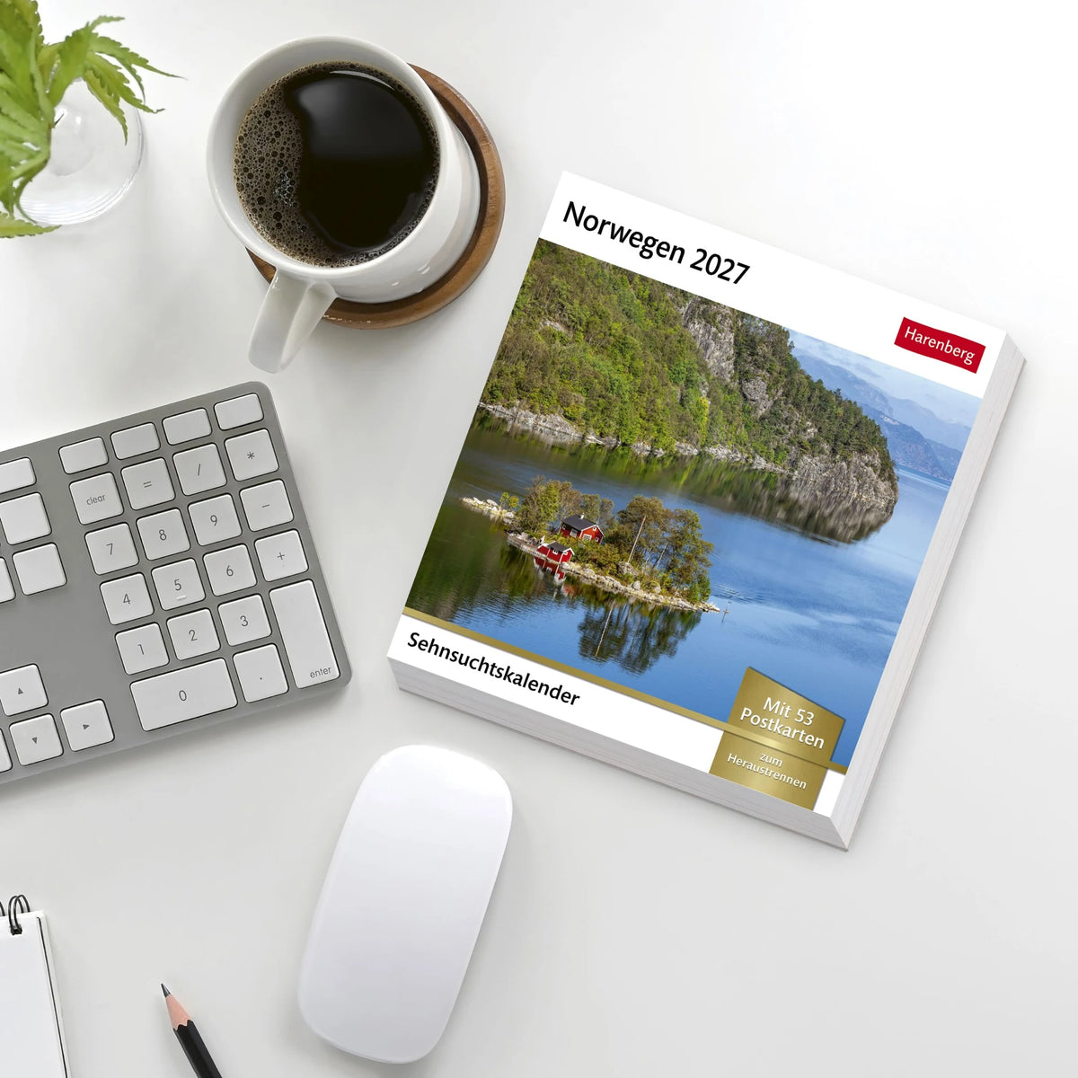 Norwegen Sehnsuchtskalender 2027 - Wochenkalender mit 53 Postkarten – Ansicht