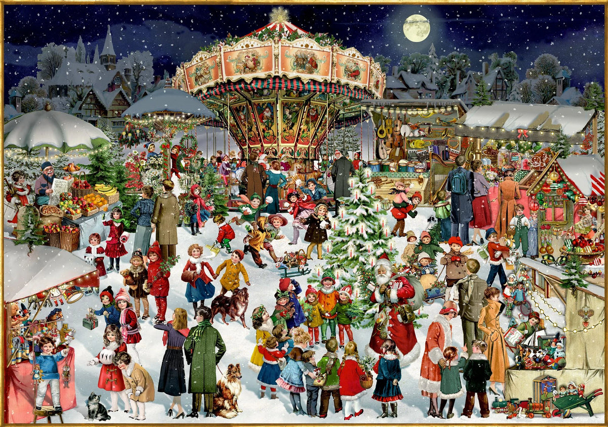 Puzzle: Puzzle – Nostalgischer Weihnachtsmarkt