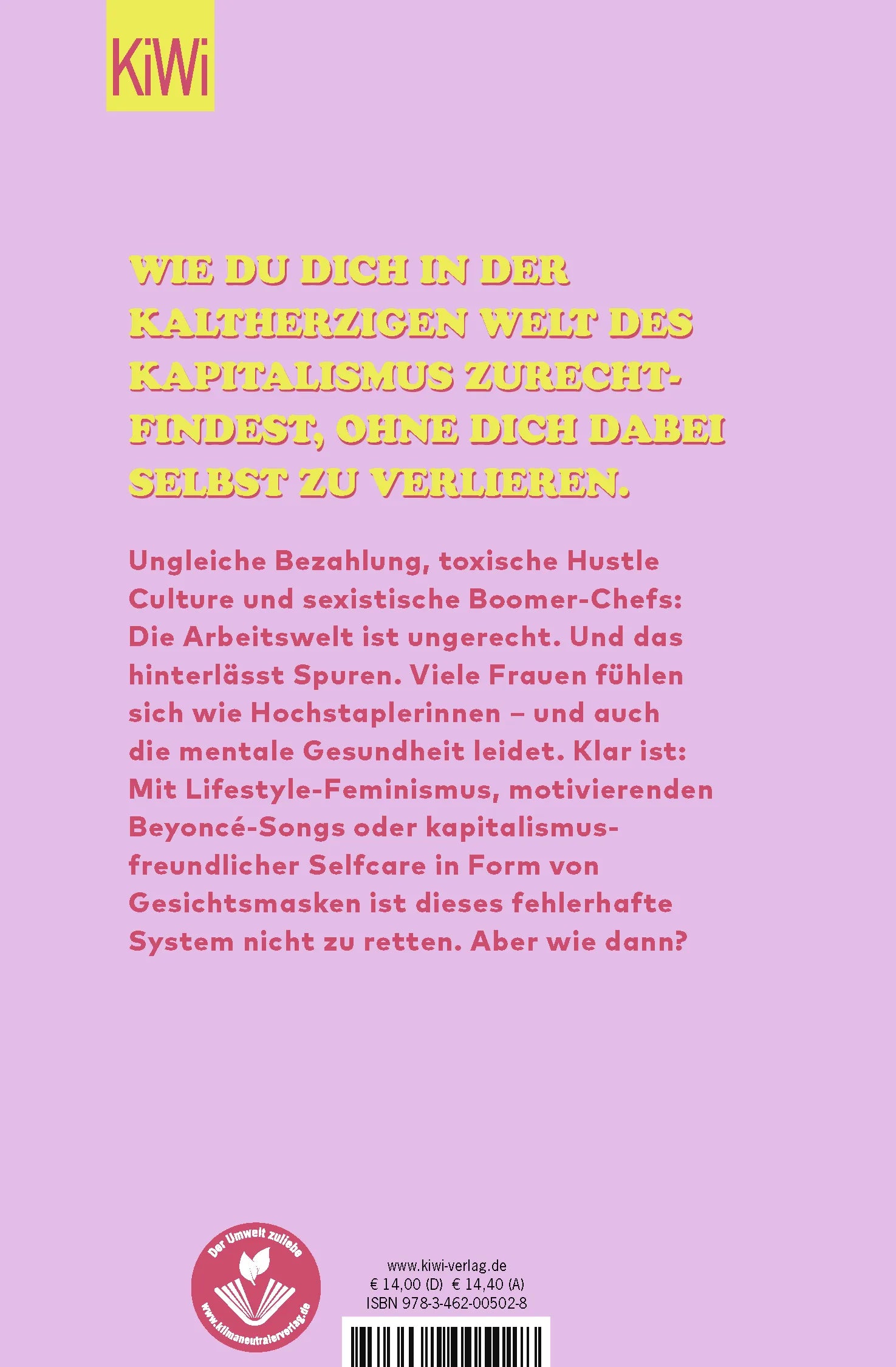 Buchrückseite von 'Not Your Business, Babe!' mit Klappentext - Taschenbuch
