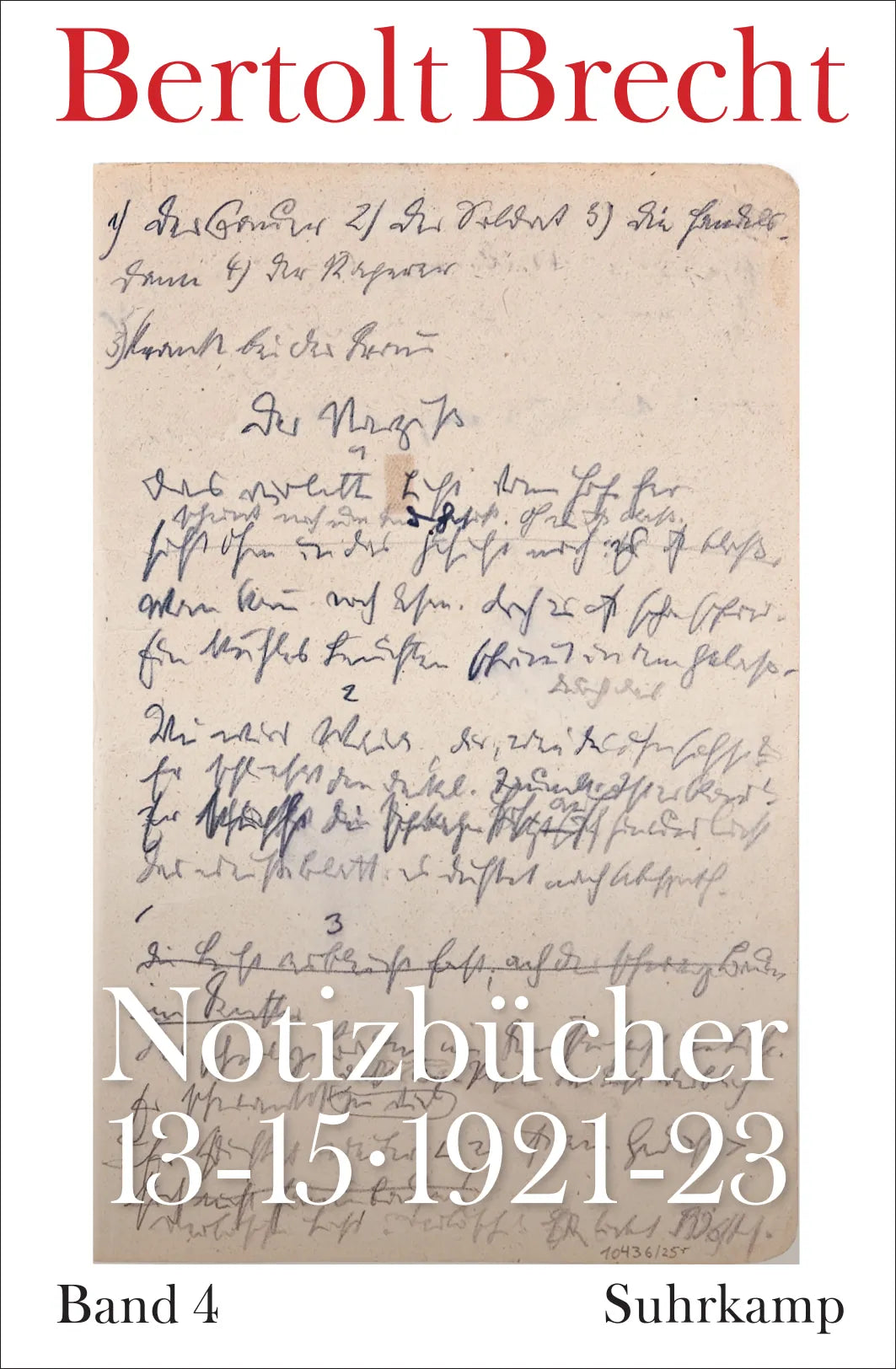 Buchcover von 'Notizbücher 13-15' - Taschenbuch von Bertolt Brecht