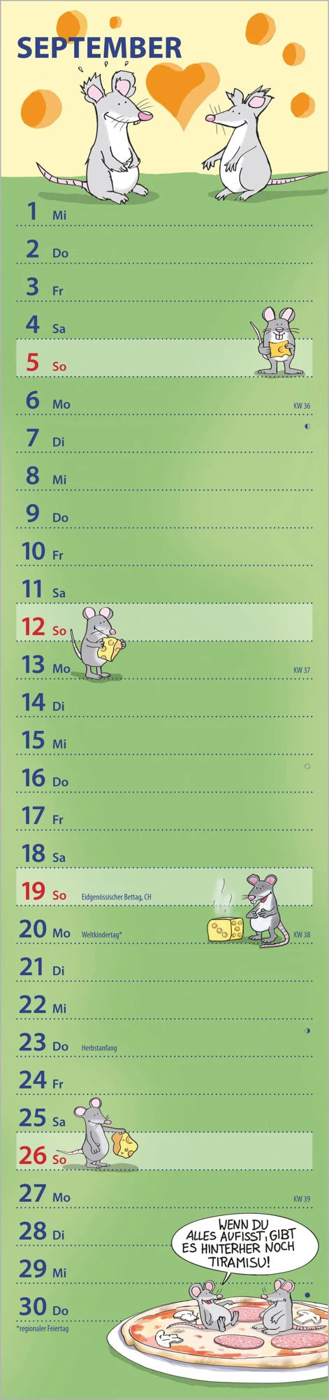 Notizkalender HUMOR 2027 – Ansicht