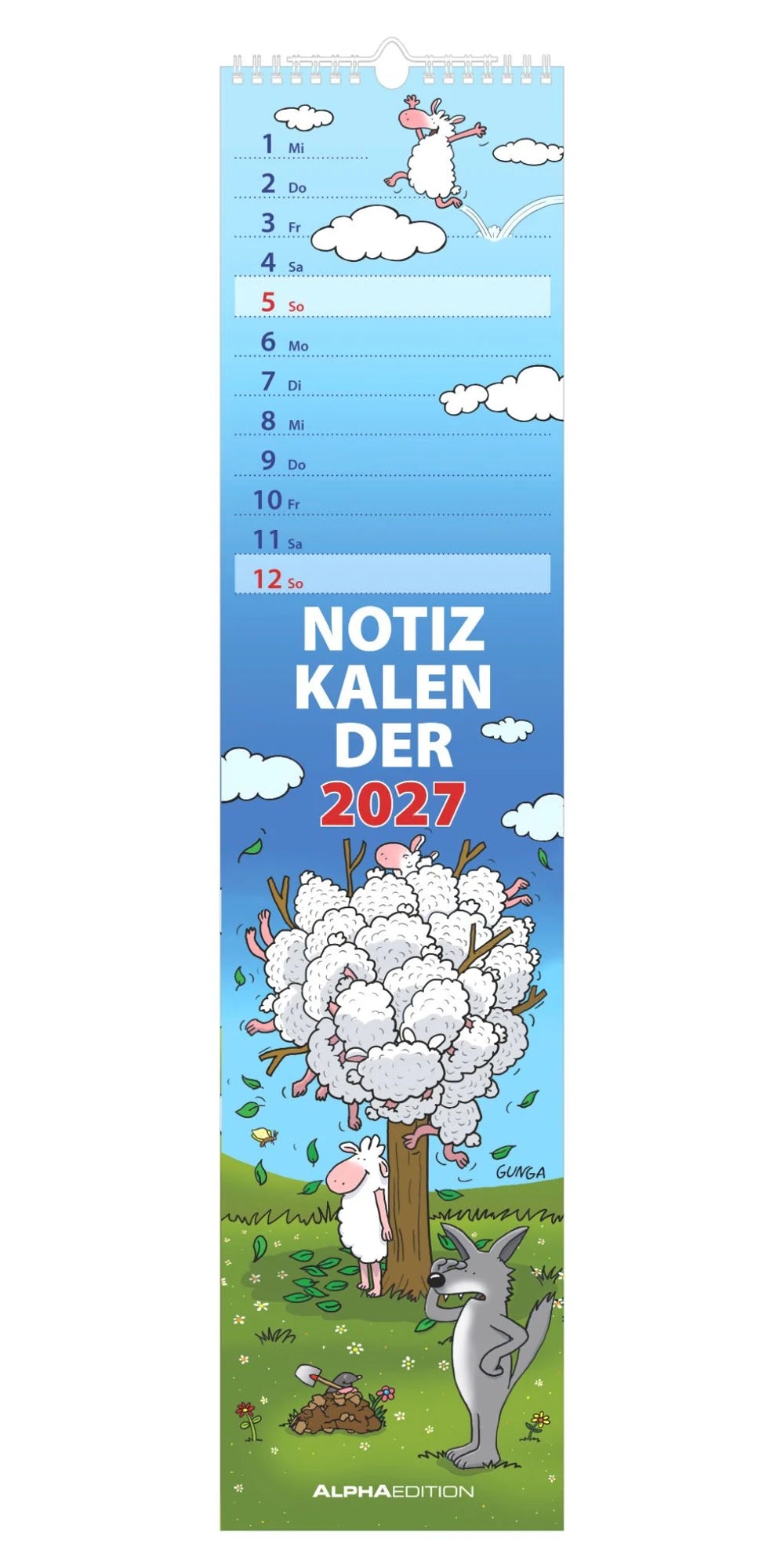Wandkalender: Notizkalender HUMOR 2027