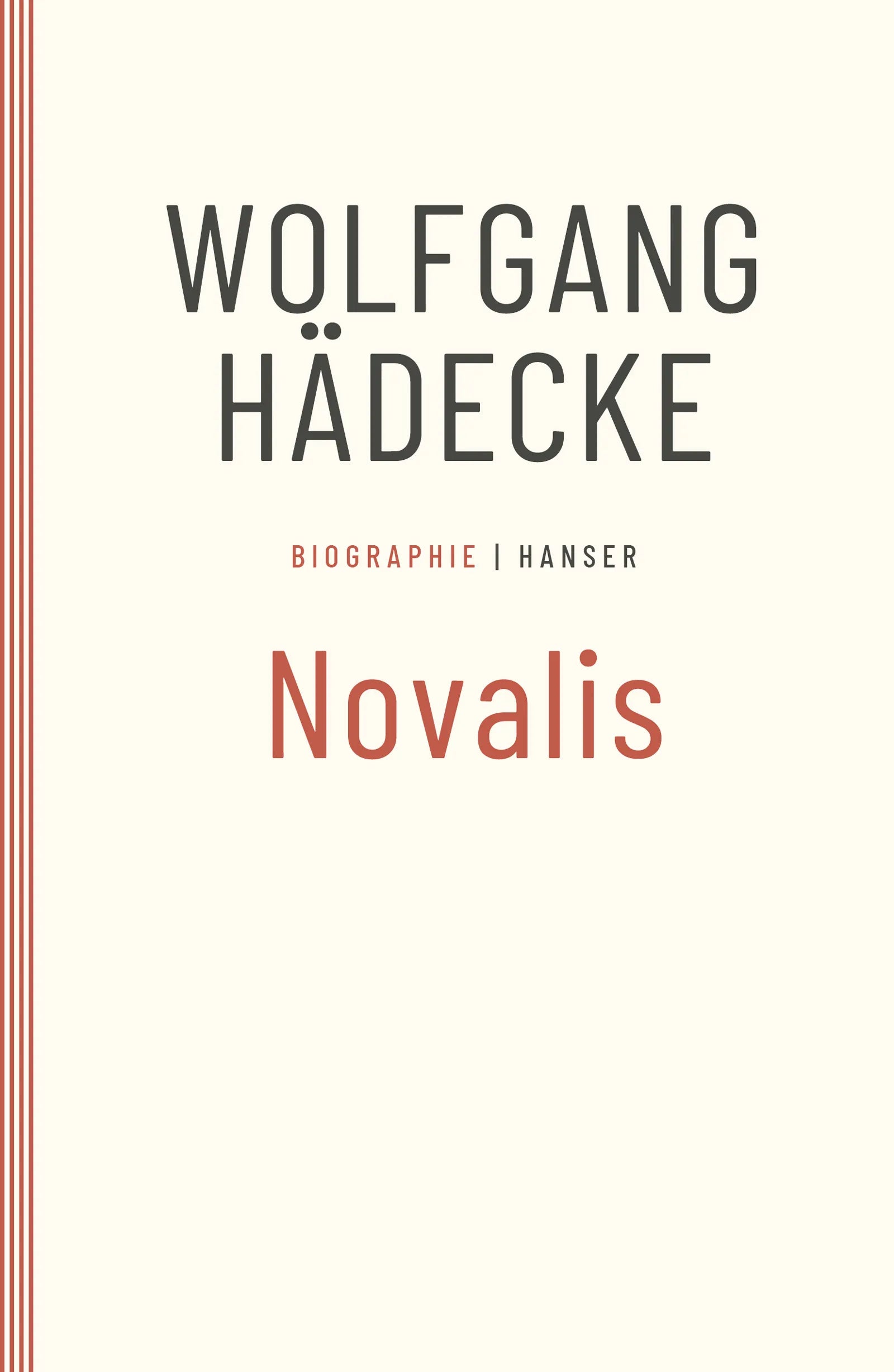 Buchcover von 'Novalis' - Taschenbuch von Wolfgang Hädecke