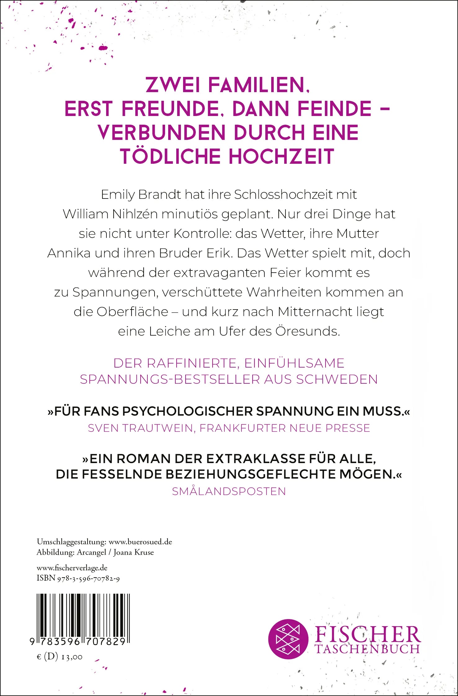 Buchrückseite von 'Nur eine Lüge – Zwei Familien, eine tödliche Verbindung' mit Klappentext - Taschenbuch