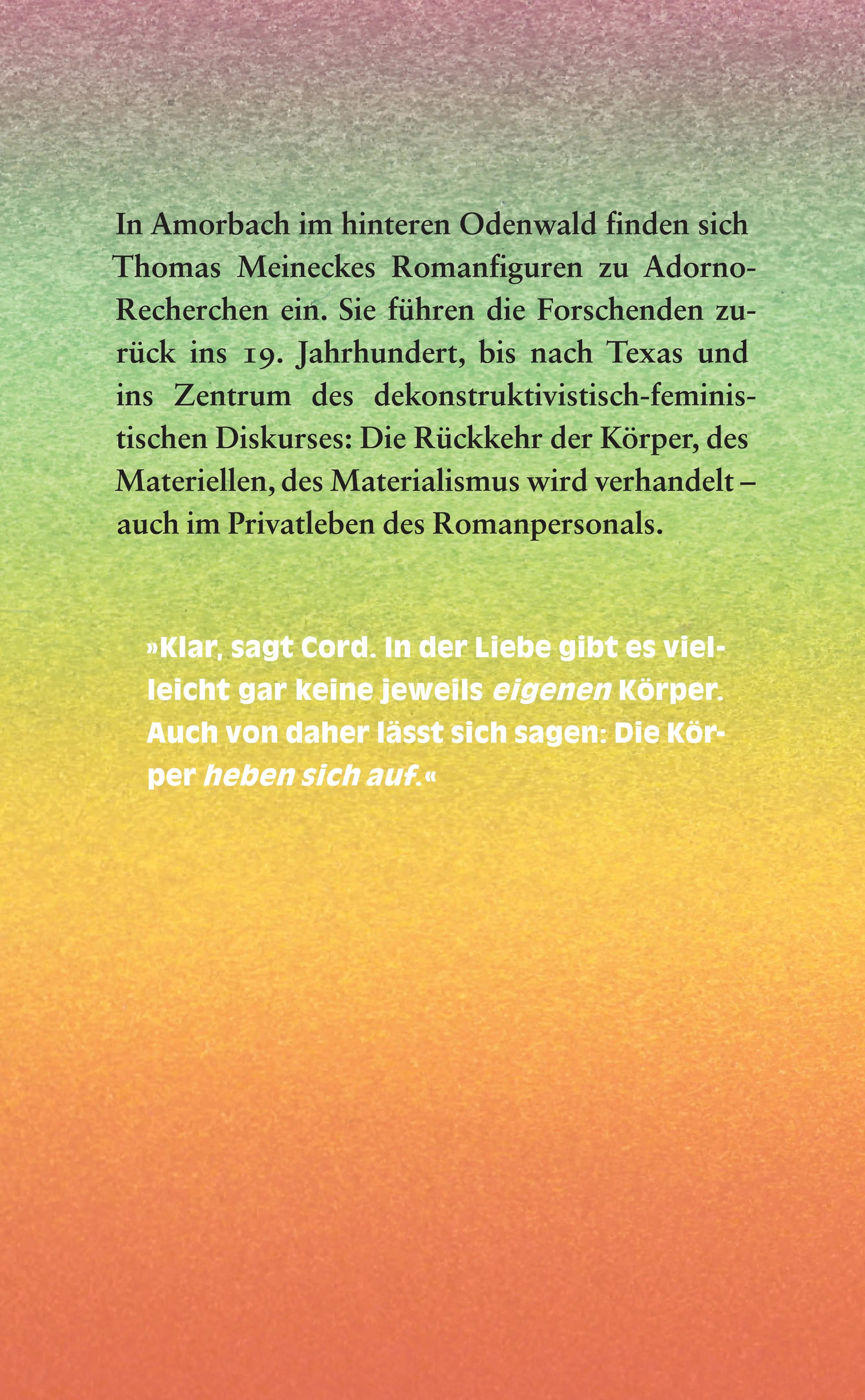 Buchrückseite von 'Odenwald' mit Klappentext - Gebundene Ausgabe