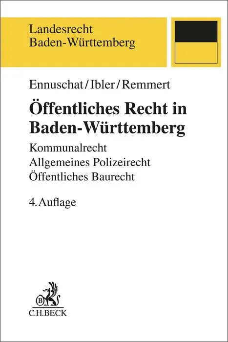 Cover: Öffentliches Recht in Baden-Württemberg (Taschenbuch) von Jörg Ennuschat