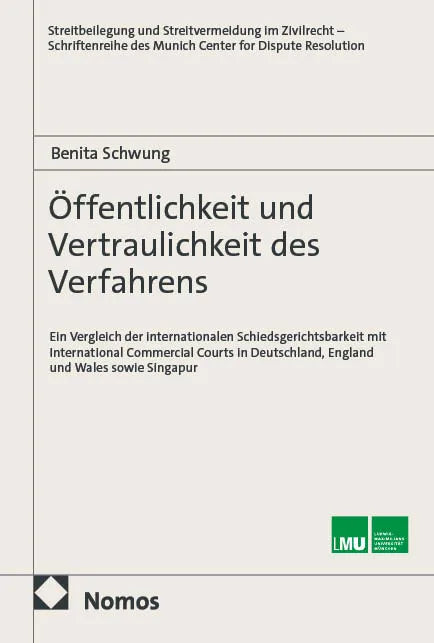 Cover: Öffentlichkeit und Vertraulichkeit des Verfahrens (E-Book) von Benita Schwung