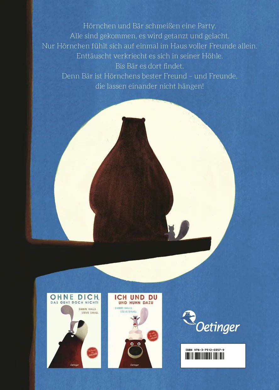 Buchrückseite von 'Ohne dich bin ich nicht ich' mit Klappentext - Gebundene Ausgabe