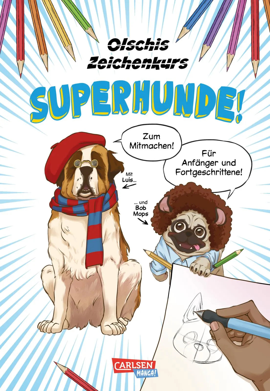 Buchcover von 'Olschis Zeichenkurs: Superhunde!' - Taschenbuch von Olschi