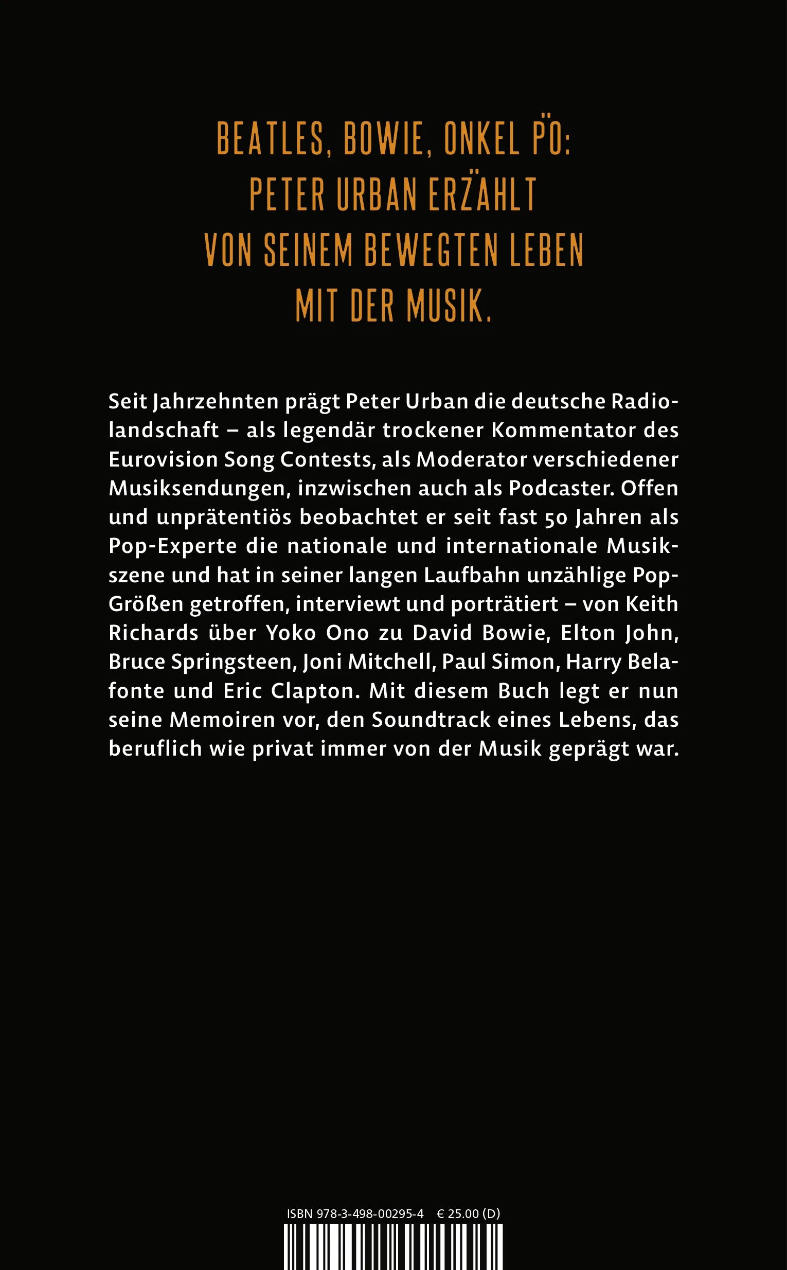 Buchrückseite von 'On Air' mit Klappentext - Gebundene Ausgabe