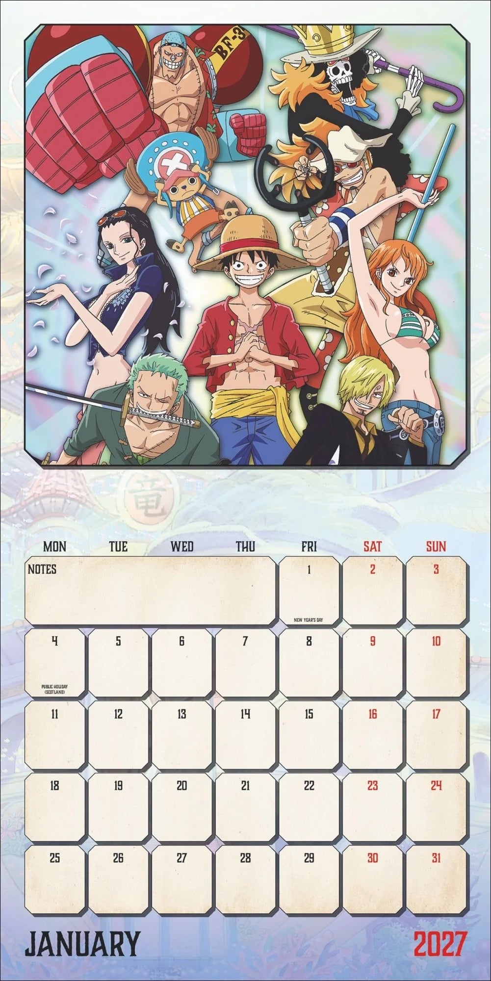 One Piece Broschurkalender 2027 – Ansicht