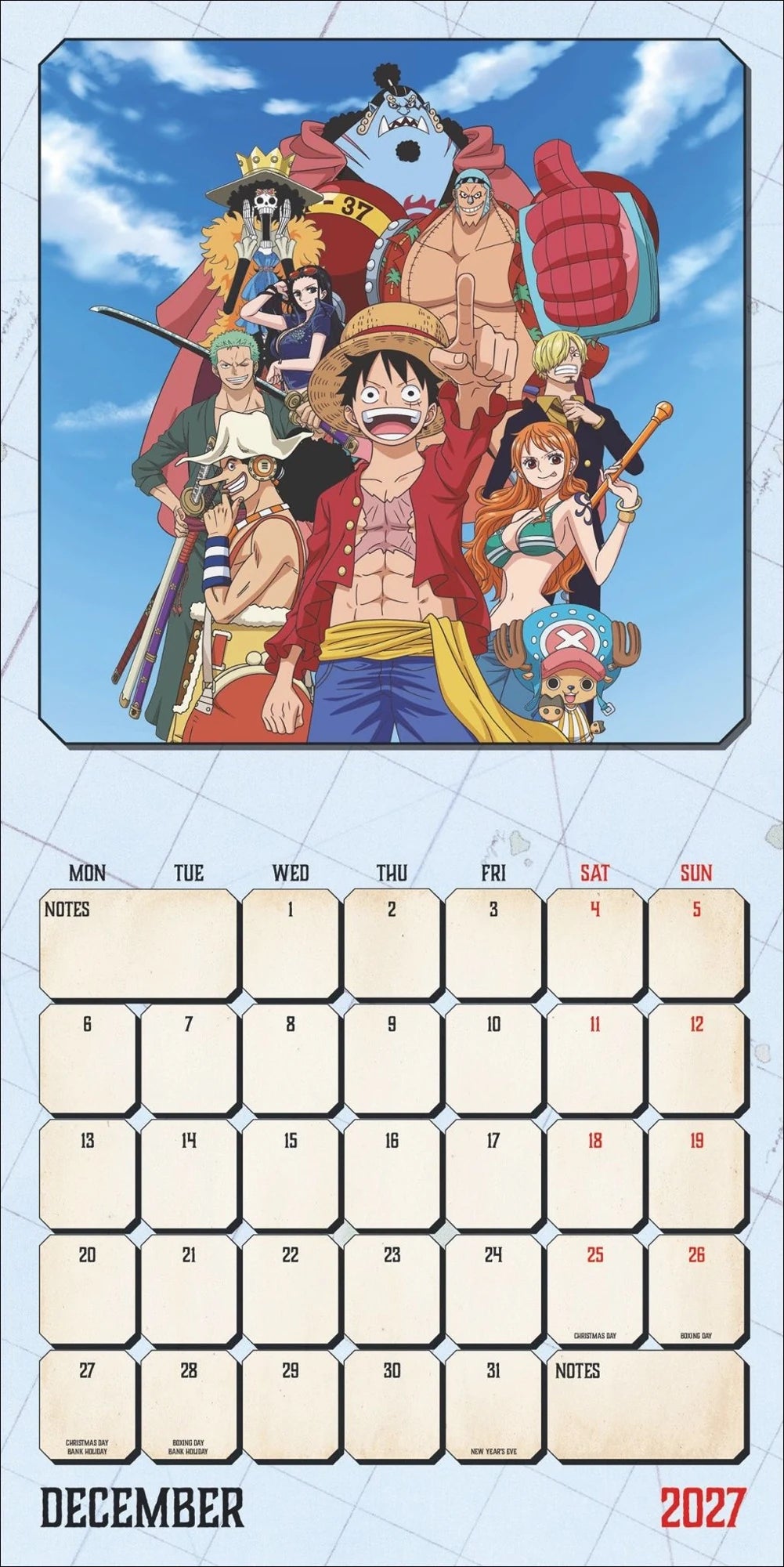 One Piece Broschurkalender 2027 – Ansicht