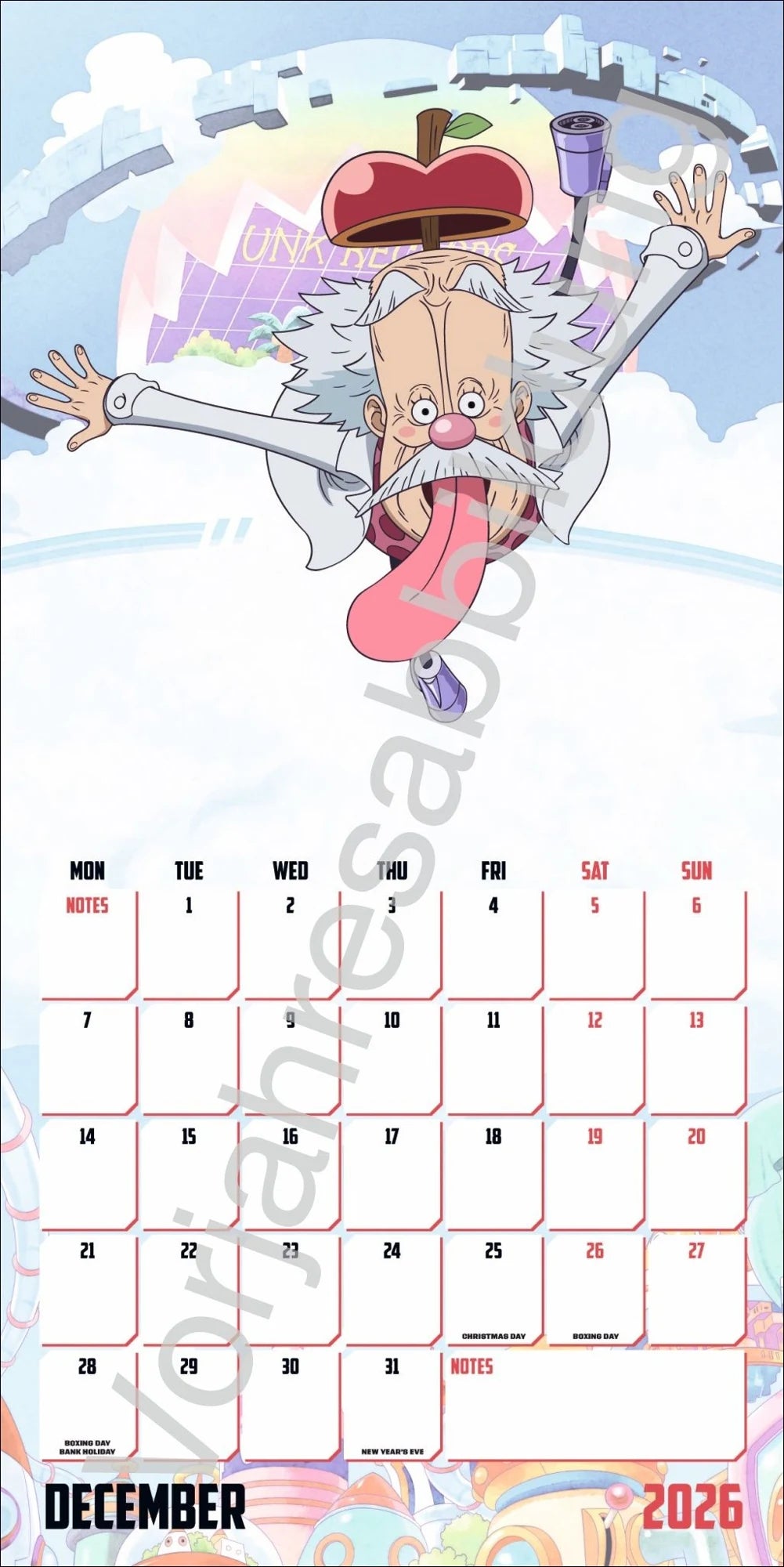 One Piece Broschurkalender 2027 – Ansicht