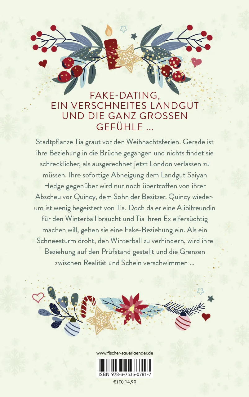 Buchrückseite von 'Only for the Holidays' mit Klappentext - Paperback