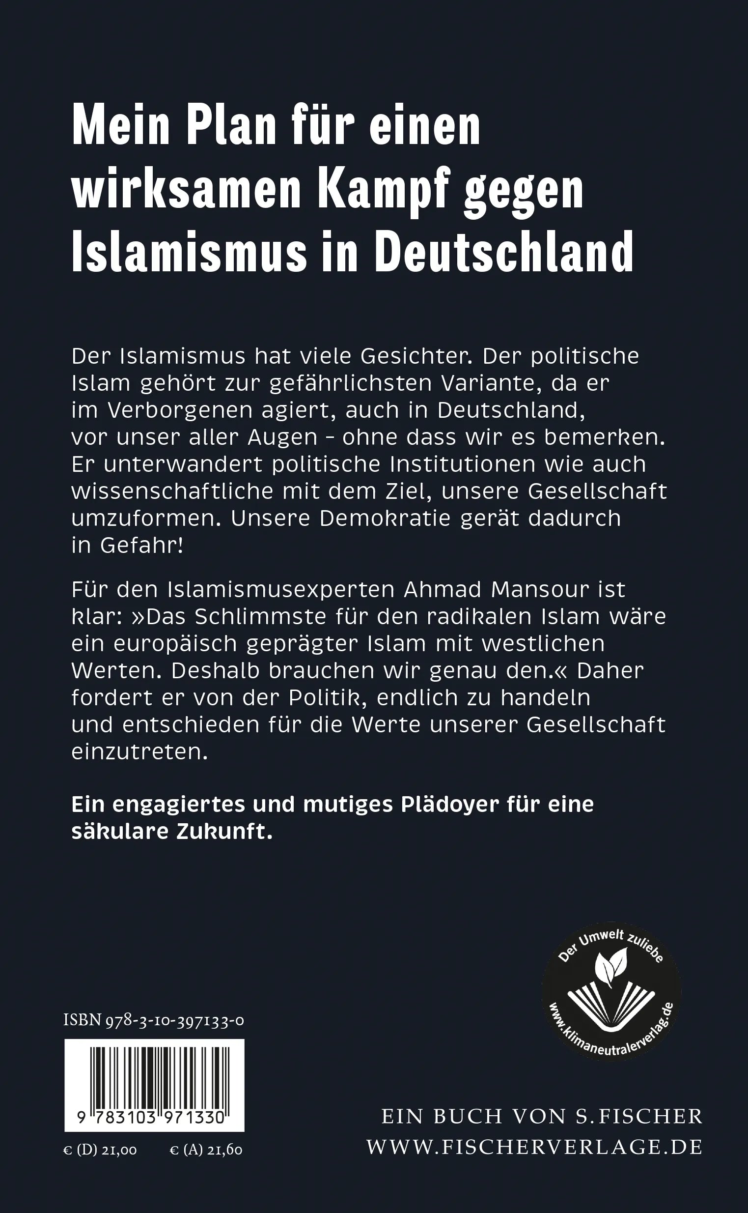 Buchrückseite von 'Operation Allah' mit Klappentext - Gebundene Ausgabe