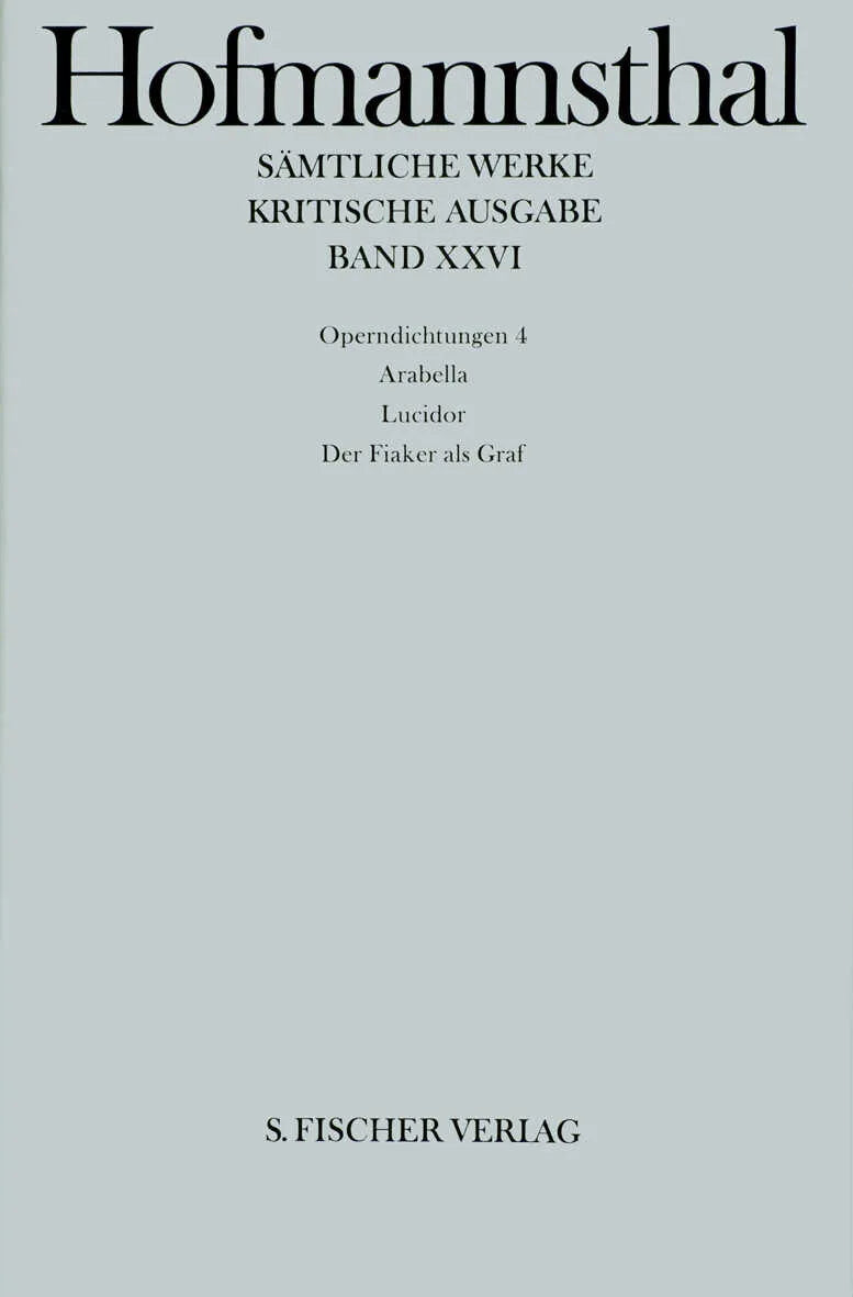 Buchcover von 'Operndichtungen 4' - Gebundene Ausgabe von Hugo von Hofmannsthal