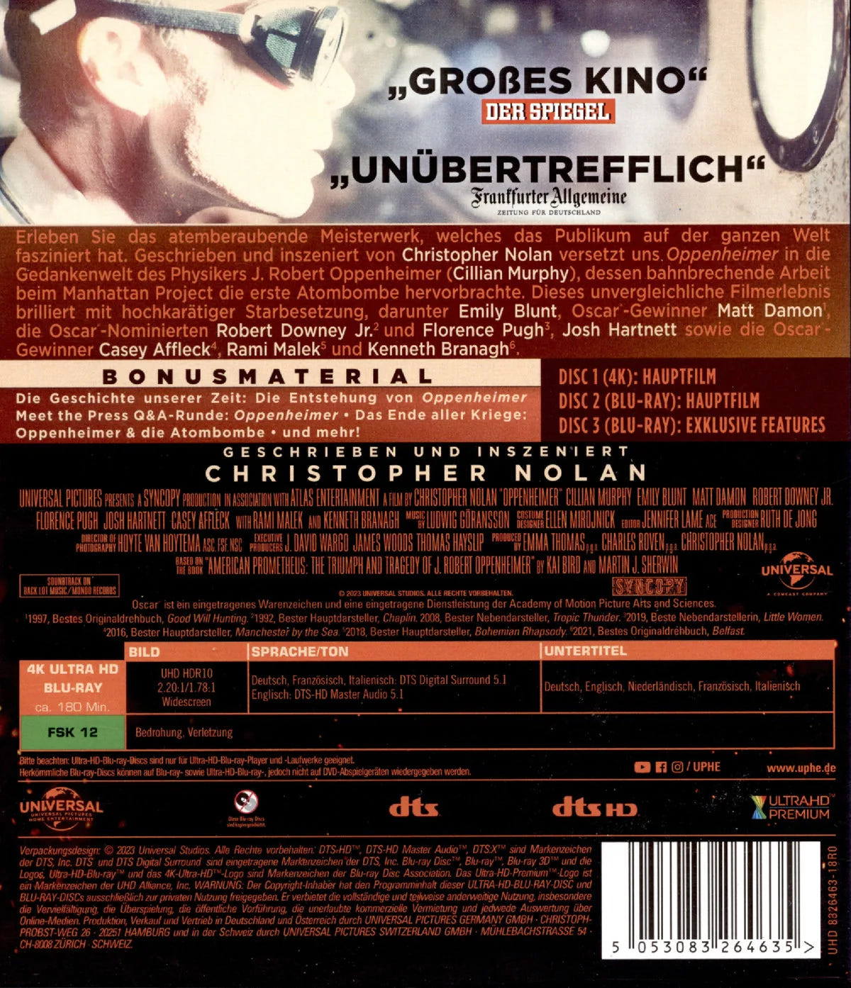 Oppenheimer - Blu-ray 4K Ultra HD