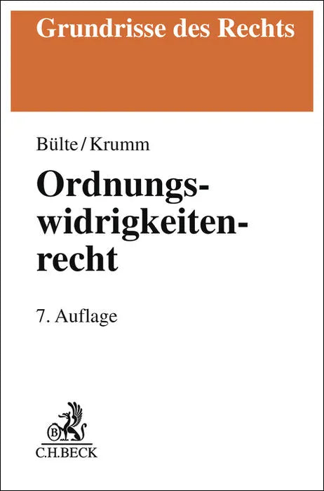 Buchcover von 'Ordnungswidrigkeitenrecht' - Taschenbuch von Joachim Bohnert