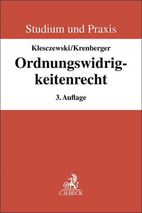 Buchcover von 'Ordnungswidrigkeitenrecht' - Taschenbuch von Diethelm Klesczewski