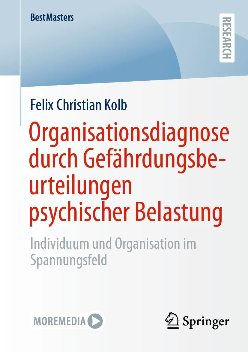 Cover: Organisationsdiagnose durch Gefährdungsbeurteilungen psychischer Belastung (E-Book) von Felix Christian Kolb