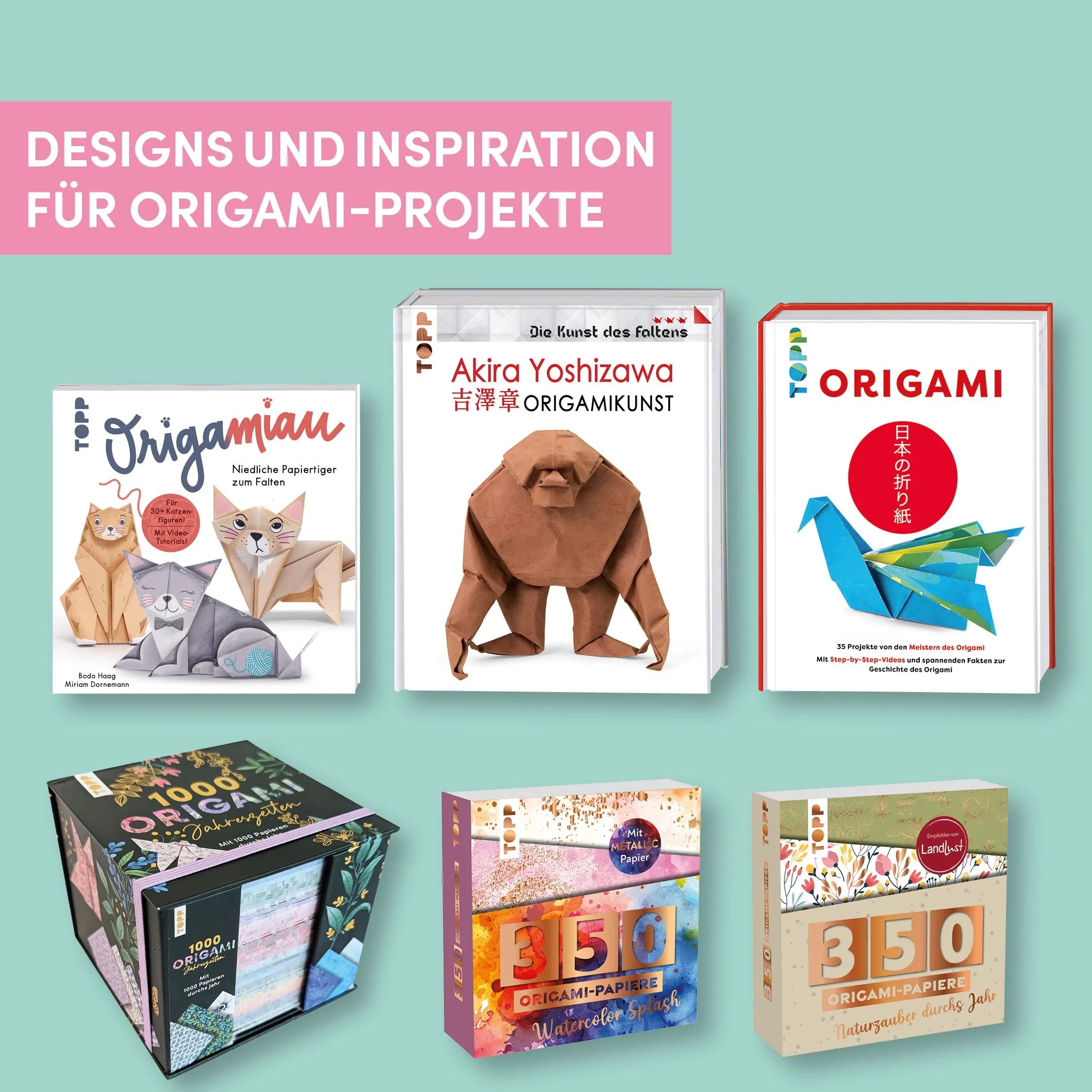 Detailansicht: OrigaMIAU. Niedliche Papiertiger zum Falten. Origamiblock mit Anleitungen. (Taschenbuch)
