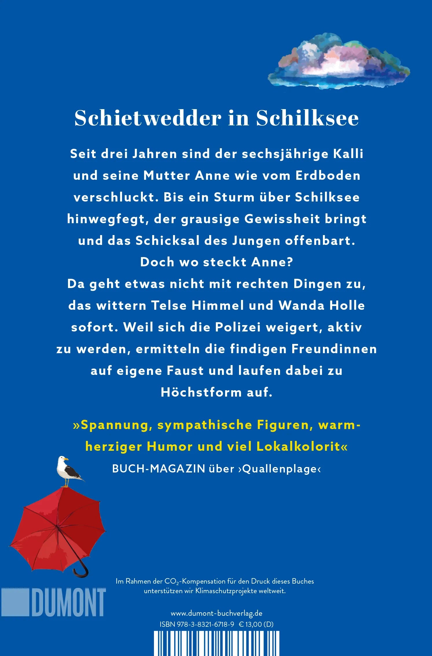 BuchrÃ¼ckseite von 'Orkantief' mit Klappentext - Taschenbuch