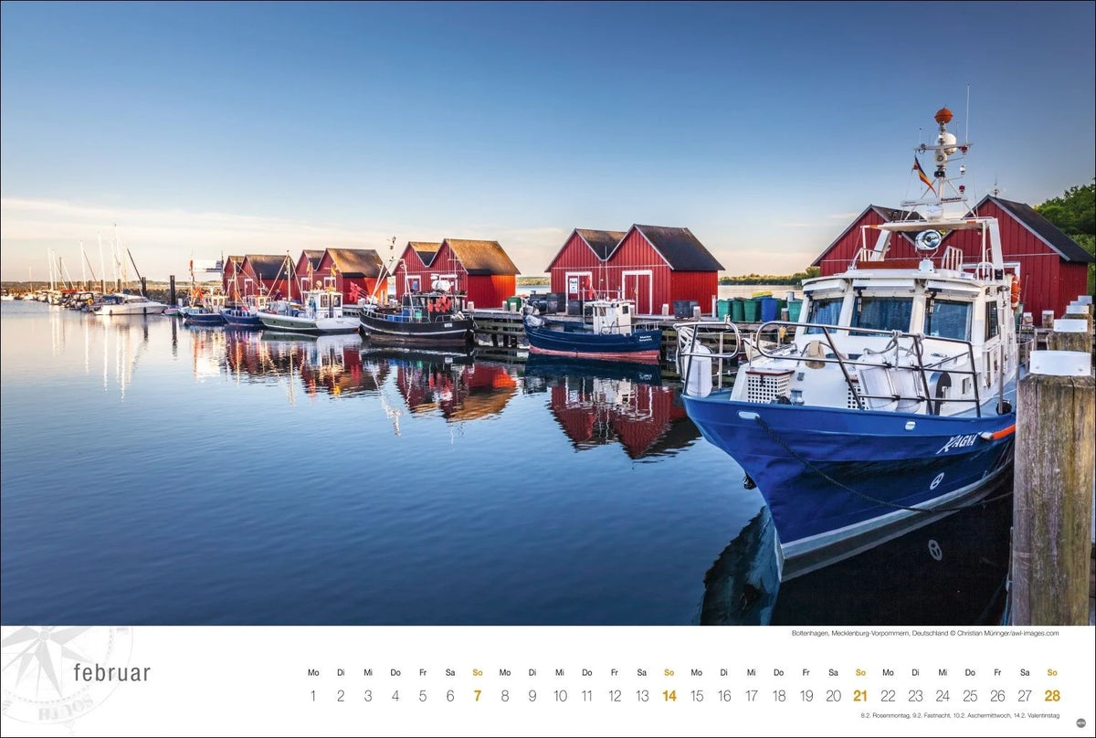 Ostsee Globetrotter Kalender 2027 - Von behaglichen Strandkörben und rauen Küsten – Ansicht