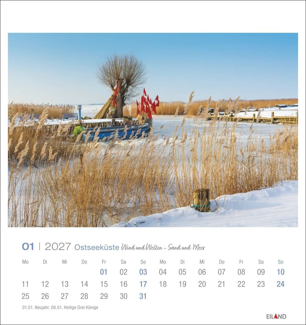 Ostseeküste Postkartenkalender 2027 - Wind und Wellen - Sand und Meer – Ansicht