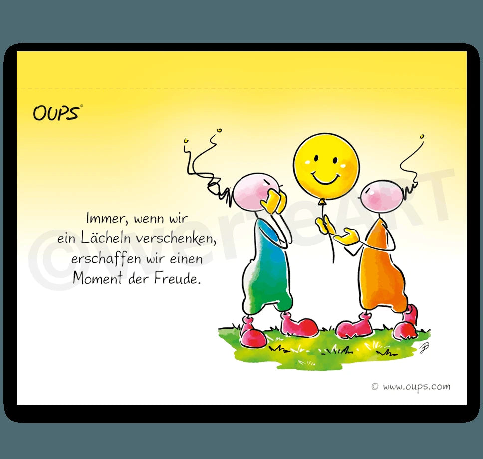 Oups Postkarten-Tischgalerie – Ansicht