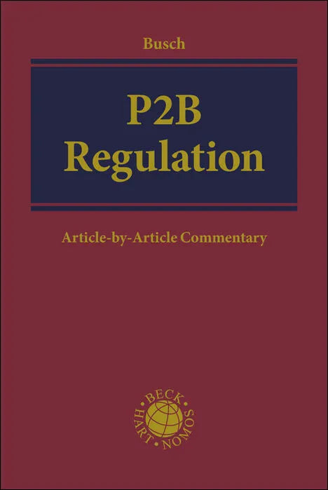 Buchcover von 'P2B Regulation' - Gebundene Ausgabe von Christoph Busch