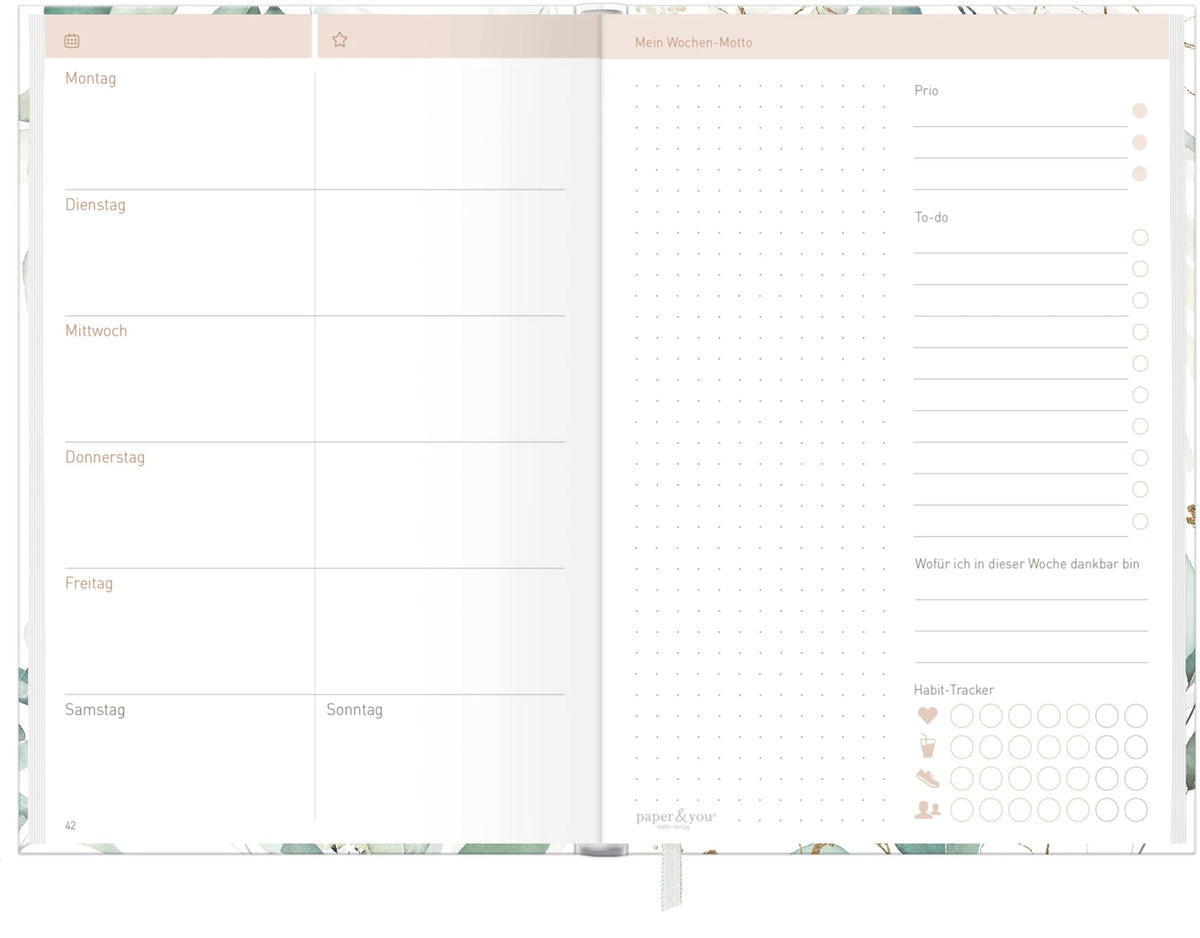 paper&you Work & Life Wochenplaner A5 – Ansicht