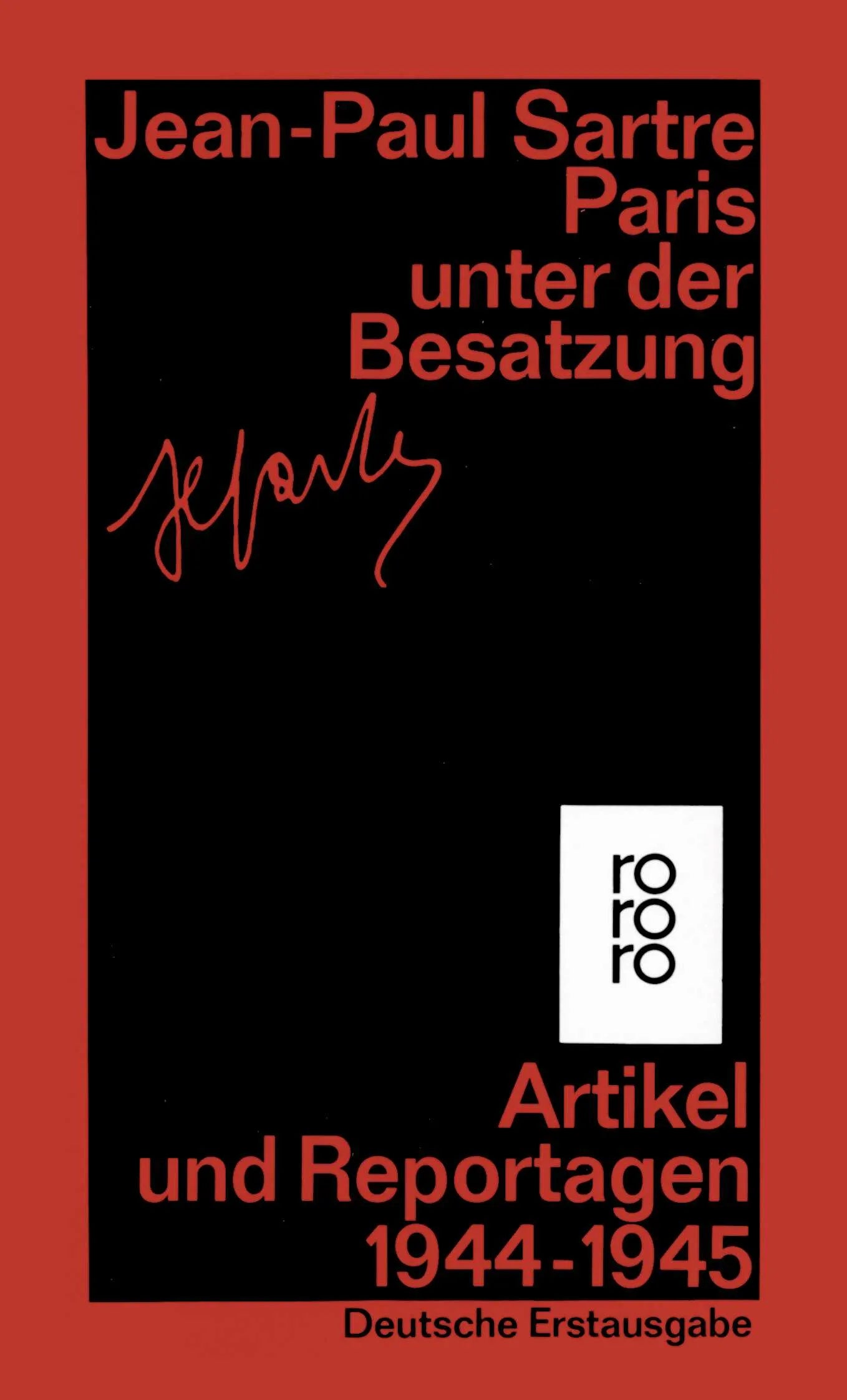 Buchcover von 'Paris unter der Besatzung' - Taschenbuch von Jean-Paul Sartre