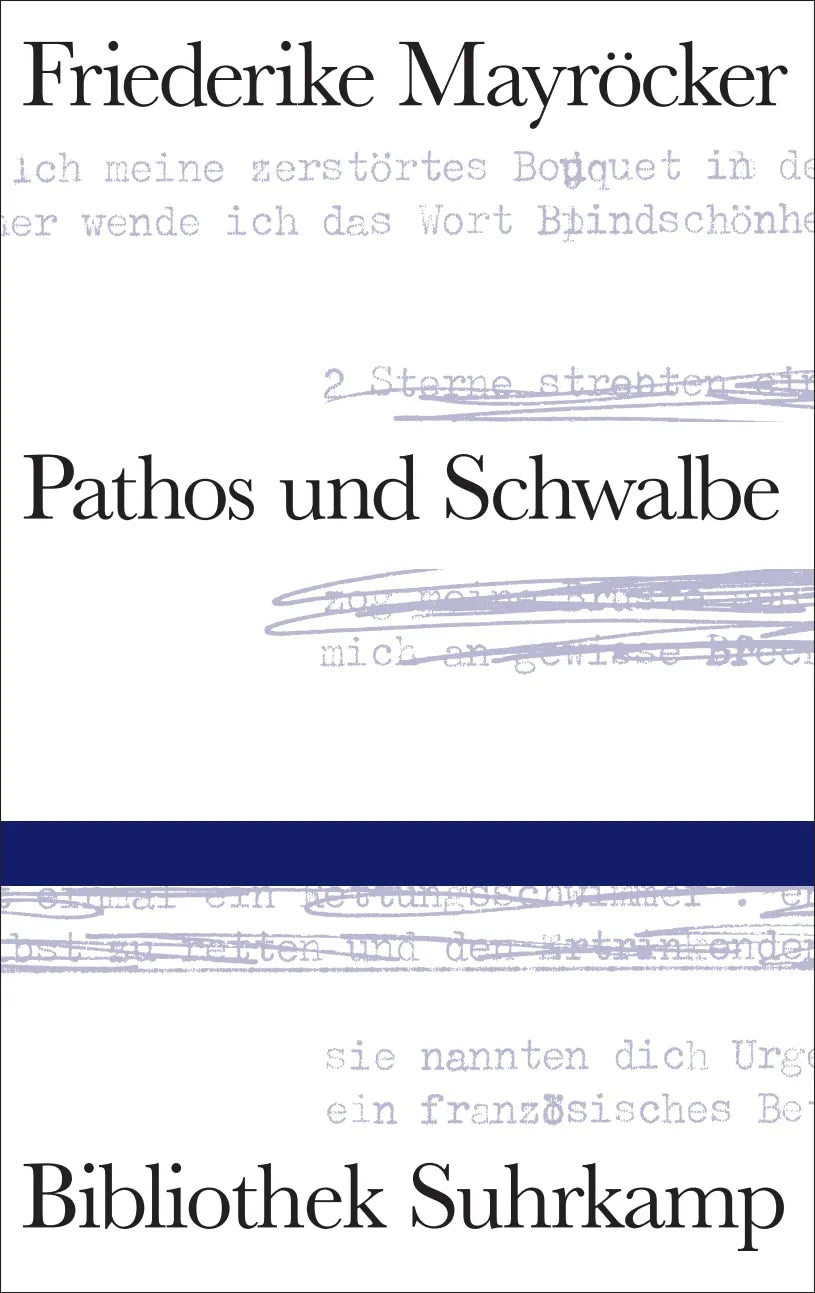 Buchcover von 'Pathos und Schwalbe' - Gebundene Ausgabe von Friederike Mayröcker