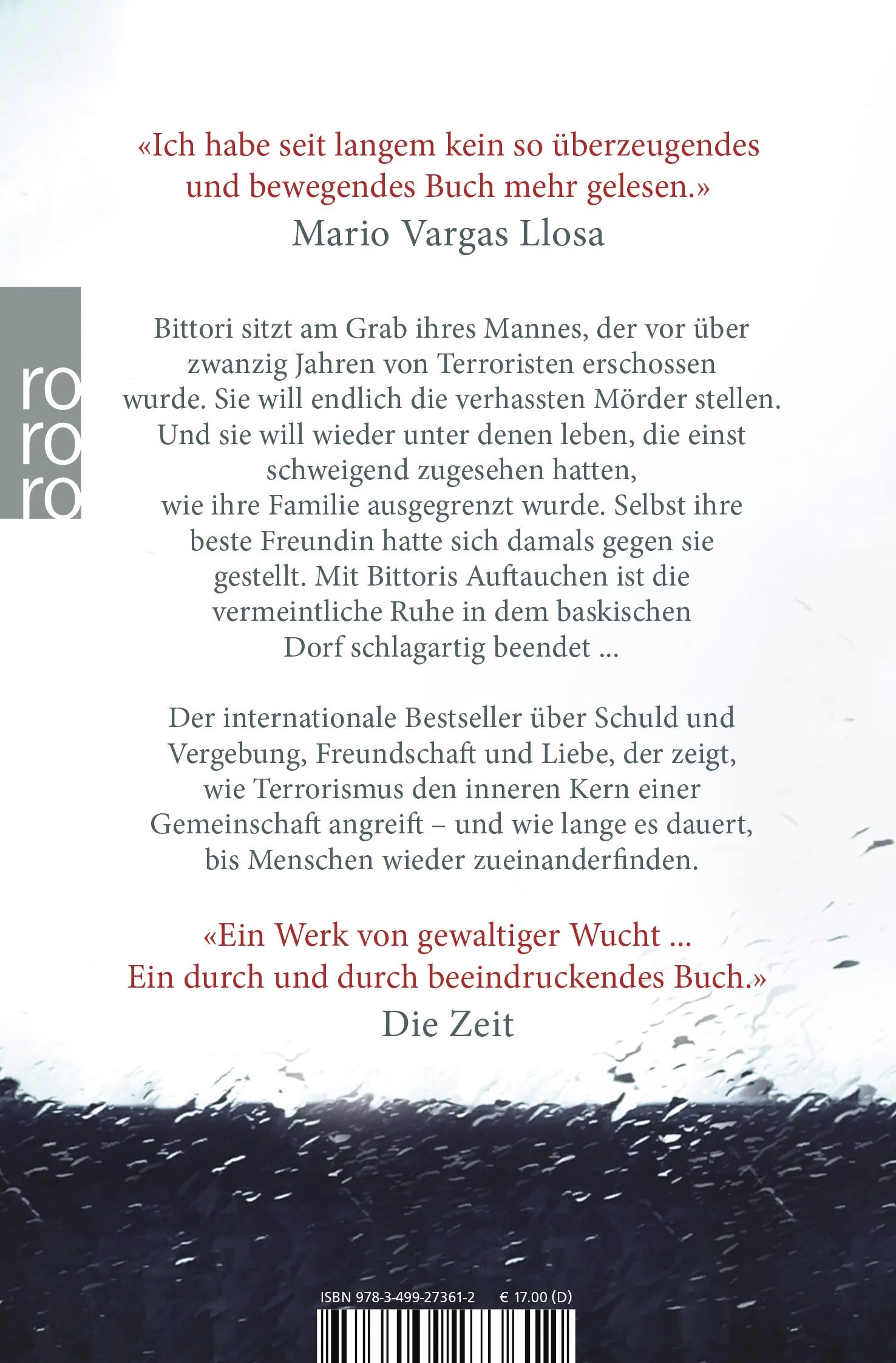 Buchrückseite von 'Patria' mit Klappentext - Taschenbuch