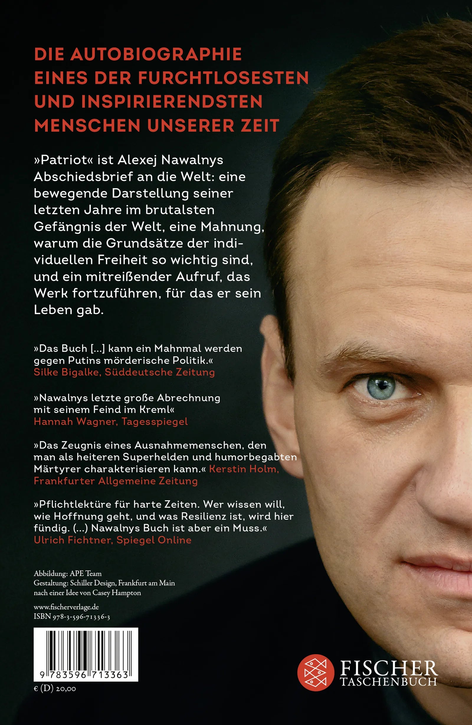 Buchrückseite von 'Patriot' mit Klappentext - Taschenbuch
