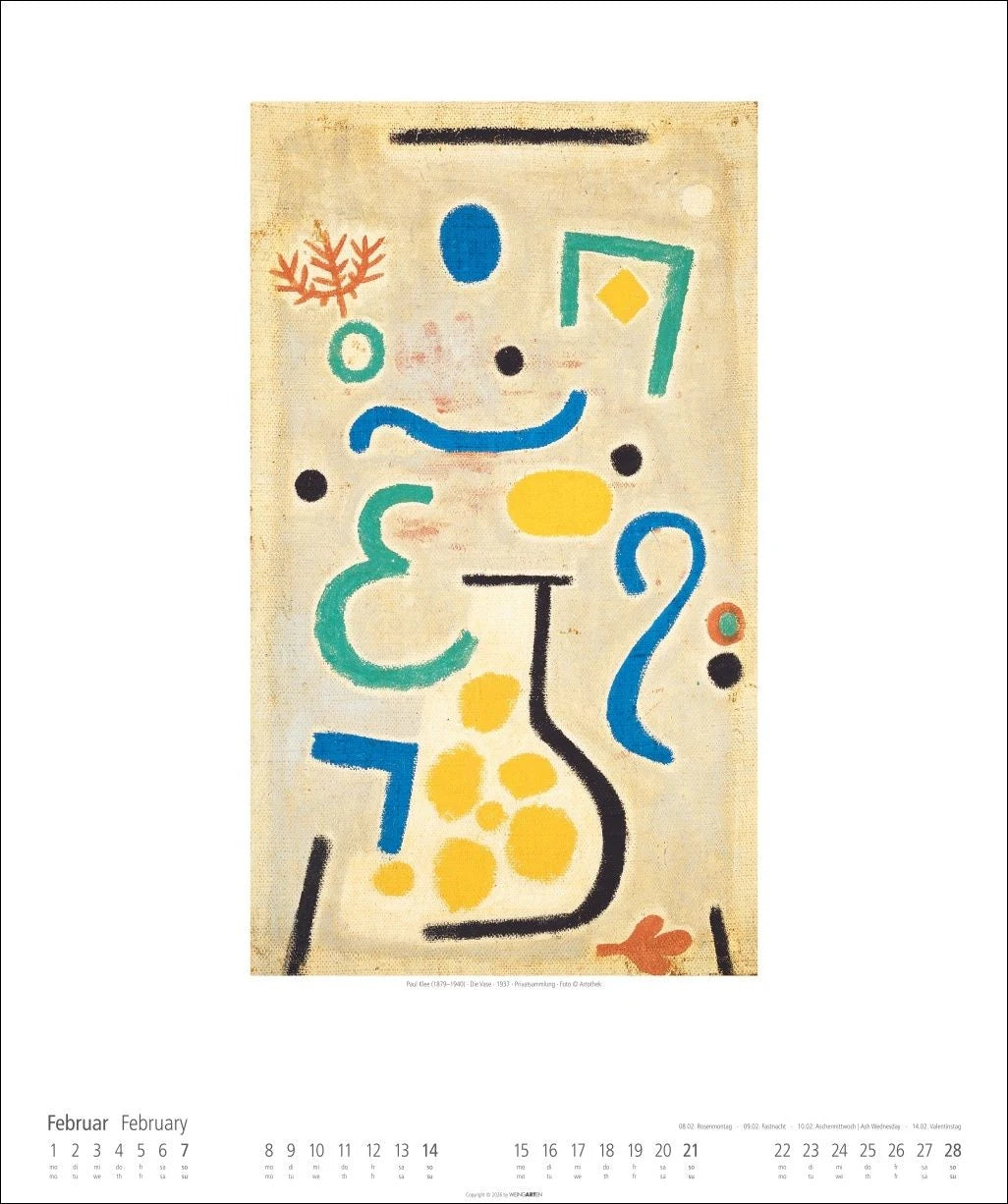 Paul Klee Kalender 2027 – Ansicht