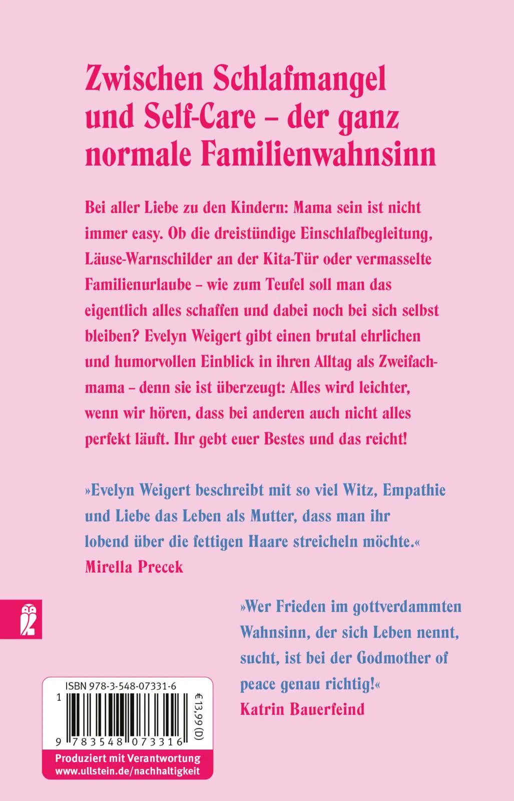 Rückseite: Peace, Moms (Taschenbuch)