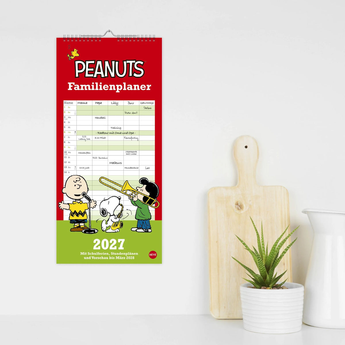 Peanuts Familienplaner 2027 – Ansicht