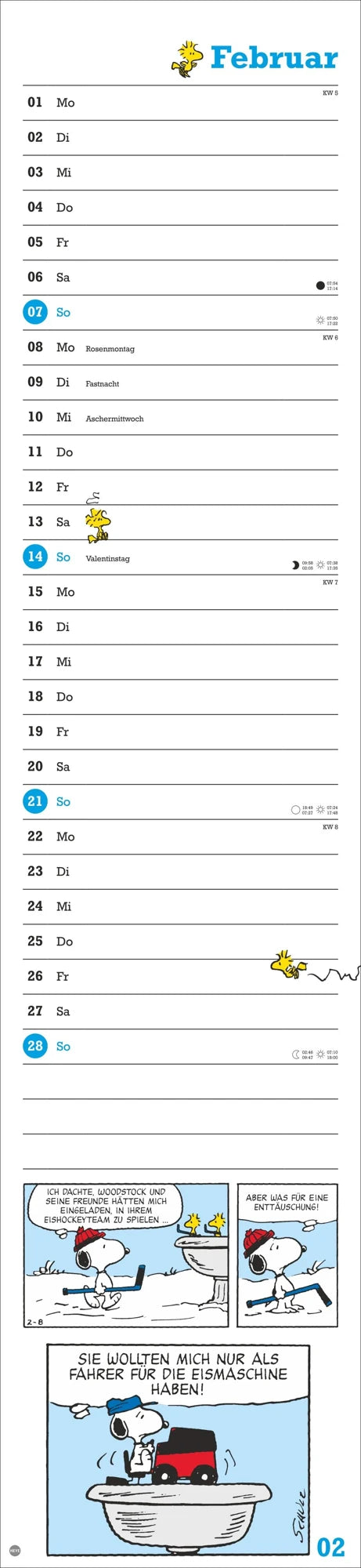 Peanuts Superlangplaner 2027 – Ansicht