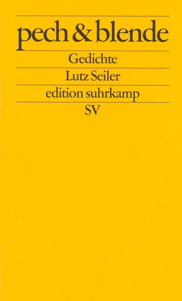 Buchcover von 'pech & blende' - Taschenbuch von Lutz Seiler