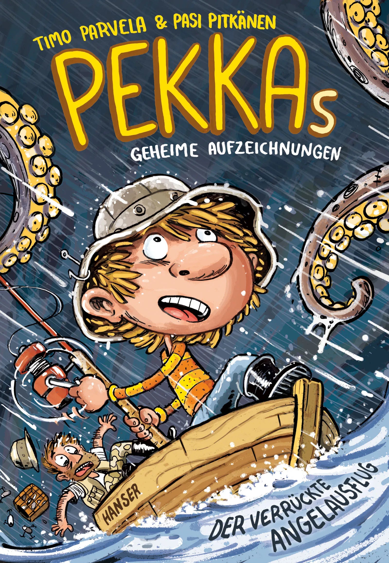 Buchcover von 'Pekkas geheime Aufzeichnungen - Der verrückte Angelausflug' - Gebundene Ausgabe von Timo Parvela