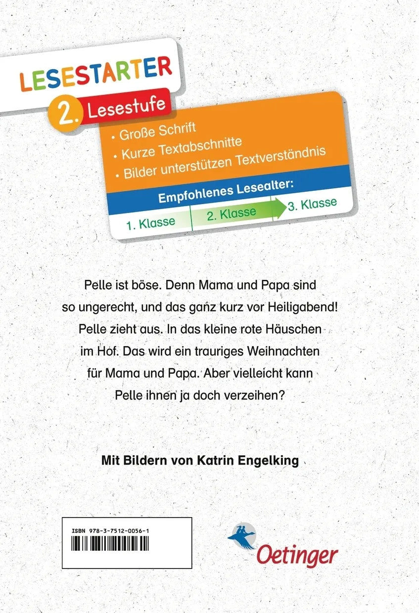 Buchrückseite von 'Pelle zieht aus' mit Klappentext - Gebundene Ausgabe