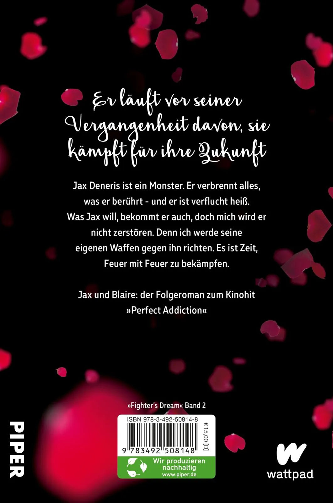 Buchrückseite von 'Perfect Redemption' mit Klappentext - Paperback