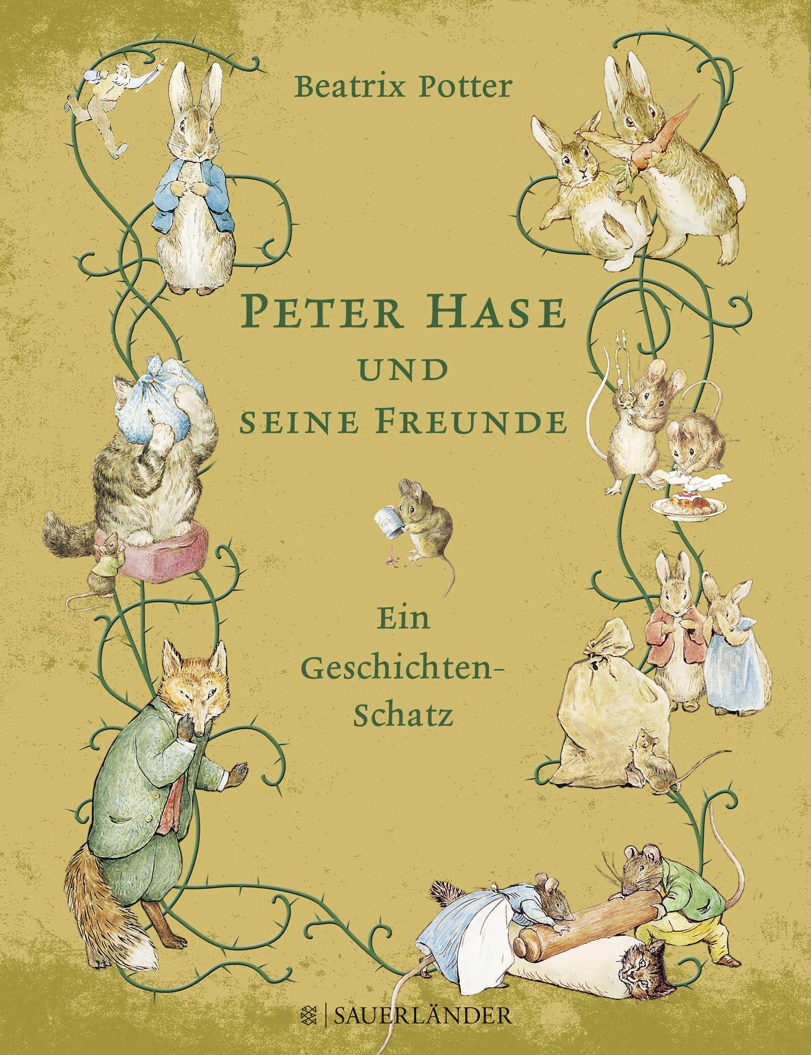 Buchcover von 'Peter Hase und seine Freunde Ein Geschichten-Schatz' - Gebundene Ausgabe von Beatrix Potter