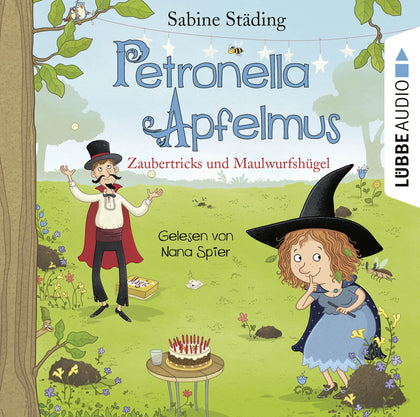 Buchcover von 'Petronella Apfelmus - Zaubertricks und Maulwurfshügel' - Hörbuch (CD) von Sabine Städing