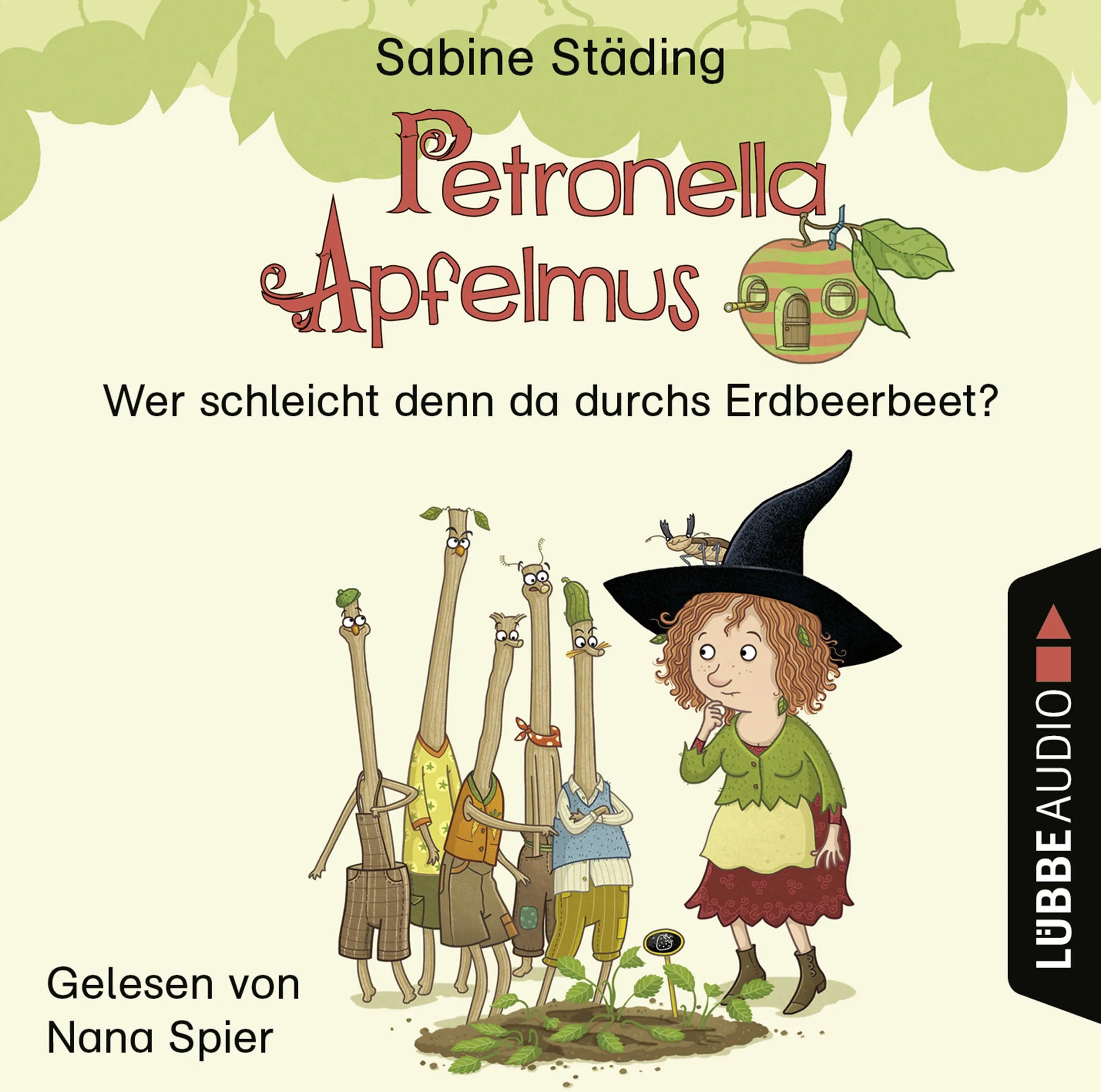Buchcover von 'Petronella Apfelmus - Wer schleicht denn da durchs Erdbeerbeet?' - Hörbuch (CD) von Sabine Städing