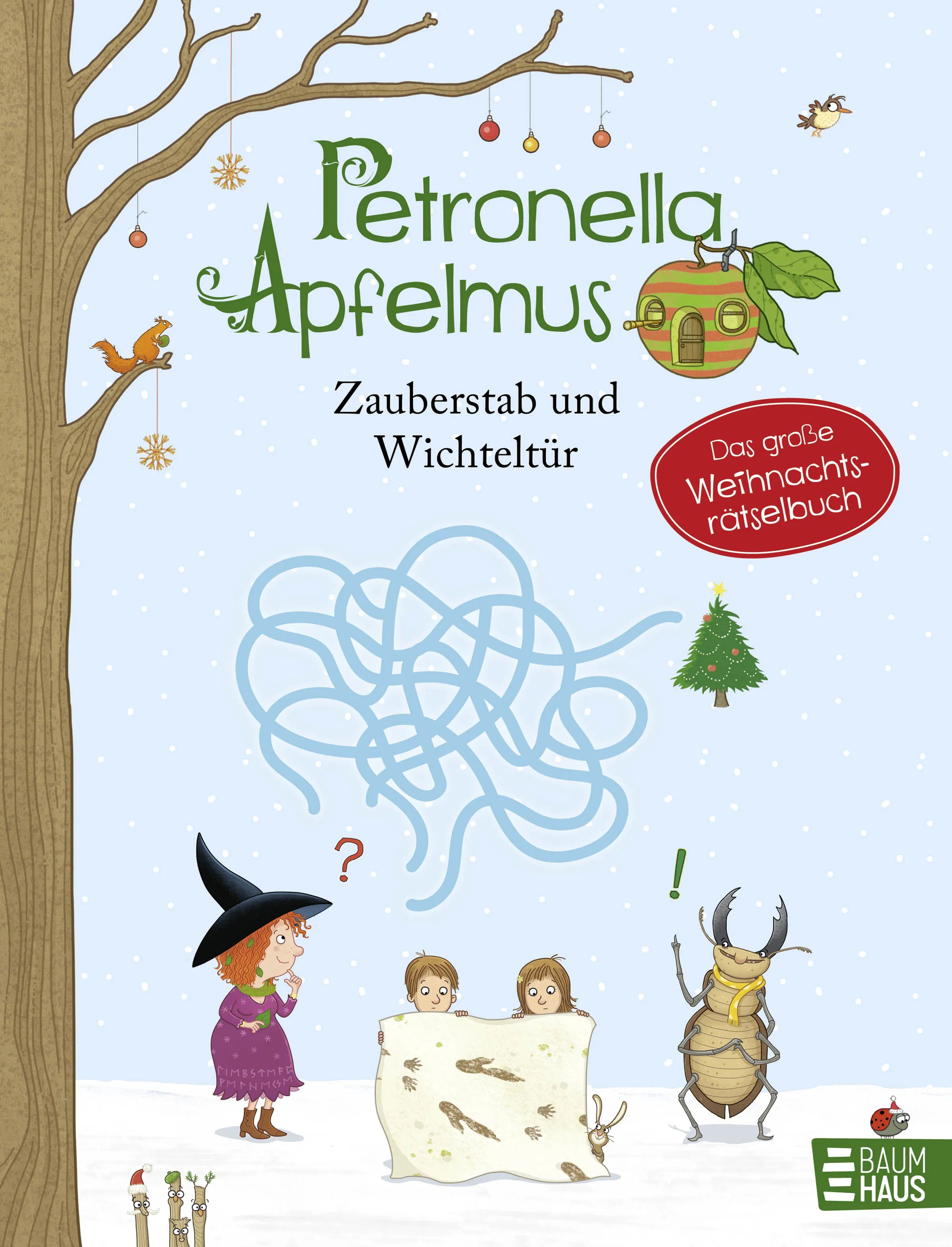 Buchcover von 'Petronella Apfelmus - Zauberstab und Wichteltür. Das große Weihnachtsrätselbuch' - Paperback von Sabine Städing