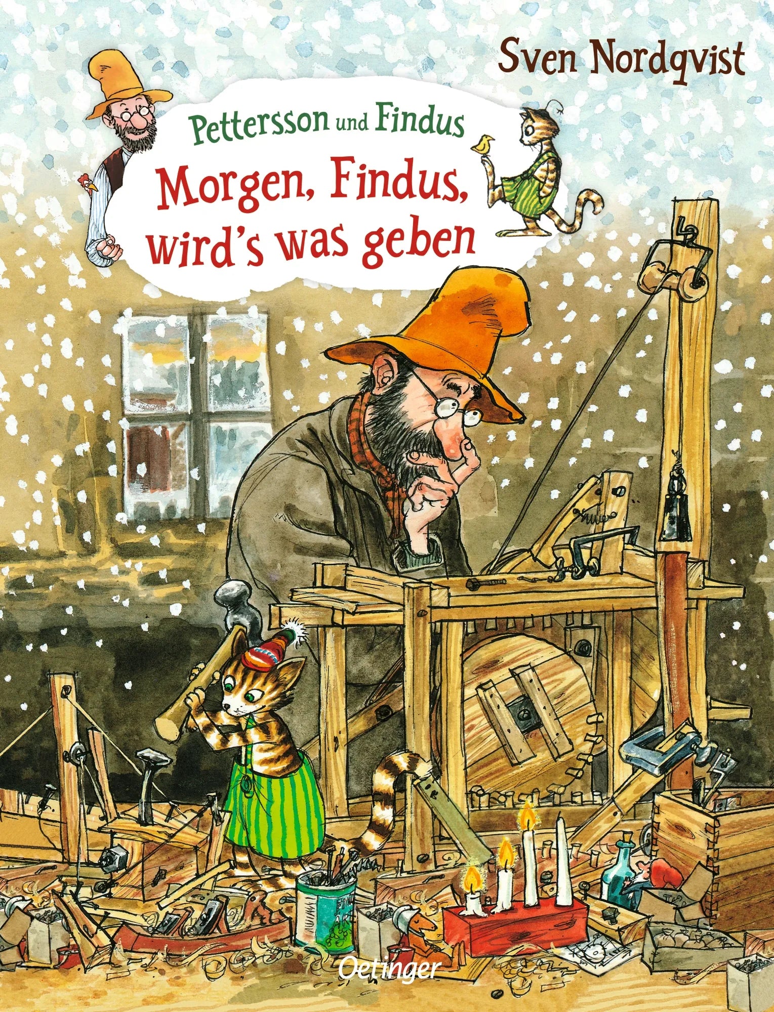 Buchcover von 'Pettersson und Findus. Morgen, Findus, wird’s was geben' - Gebundene Ausgabe von Sven Nordqvist
